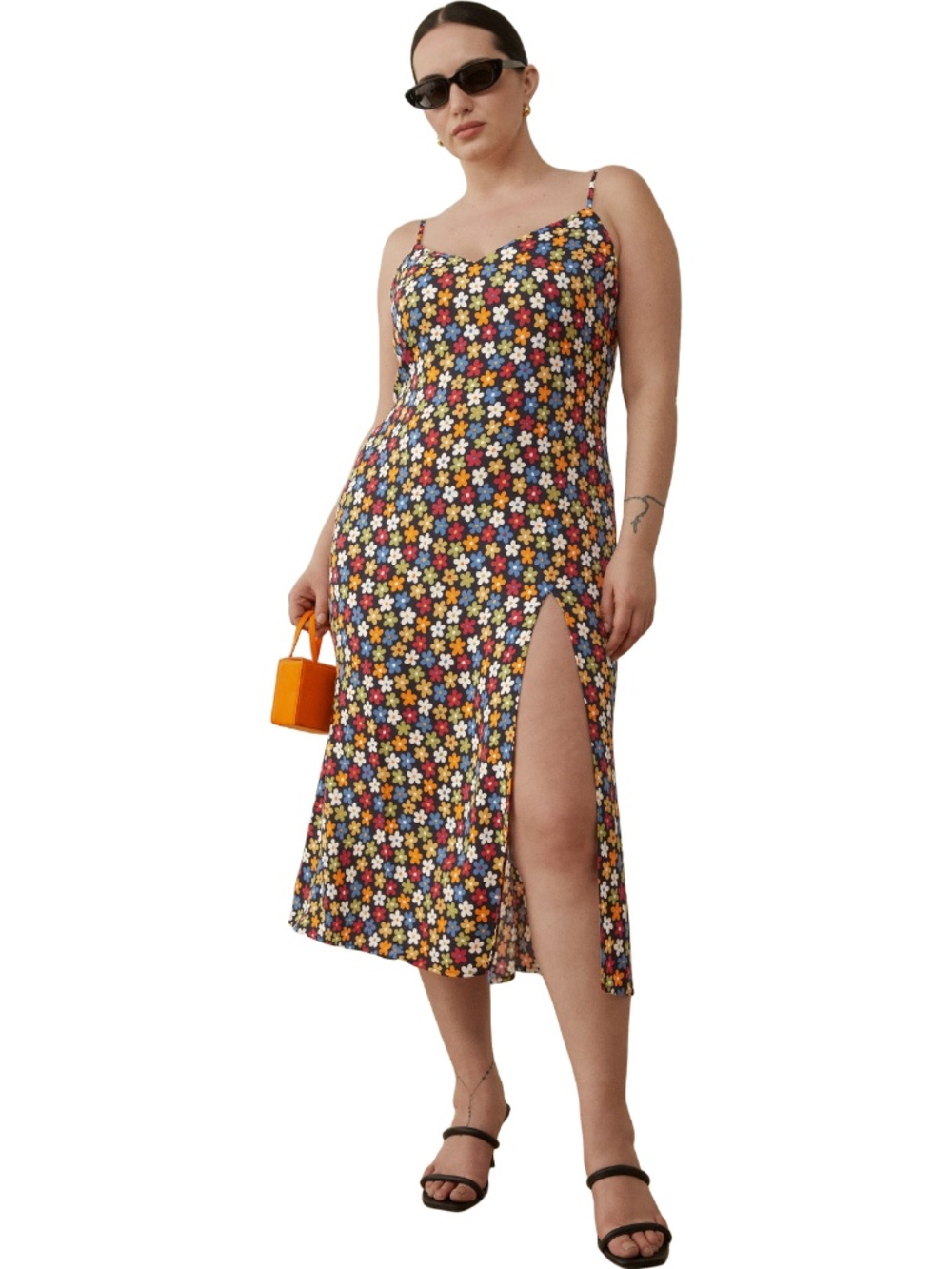 Reformation Crimini Danica Midi Dress with Slit